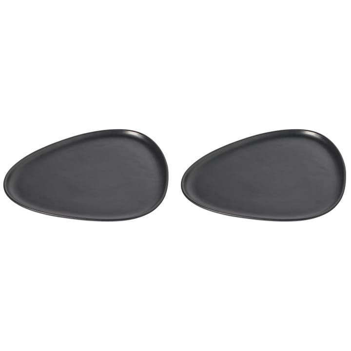 Curve Stoneware middagstallerken 2-stk., Svart LIND DNA