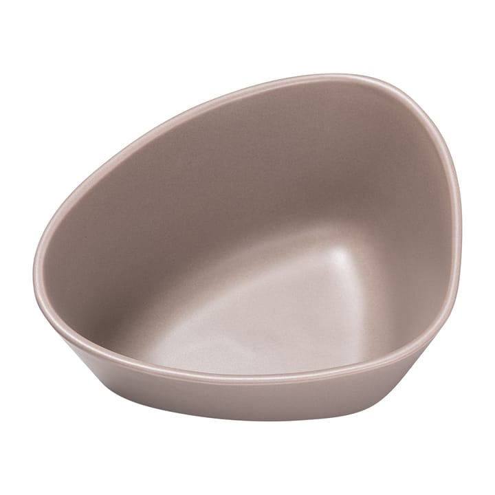 Curve Stoneware skål M 20x22 cm - Warm grey - Lind DNA