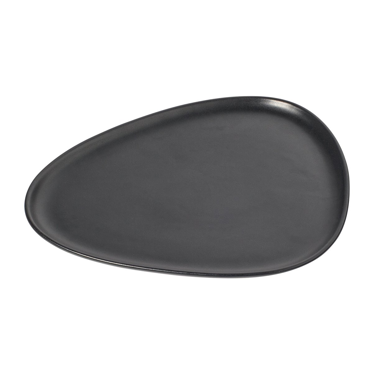 LIND DNA - Curve Stoneware middagstallerken 30x26 cm svart