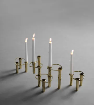 Lind Curve kombinerbar lysestake 24K gullbelagt - Double - LIND DNA