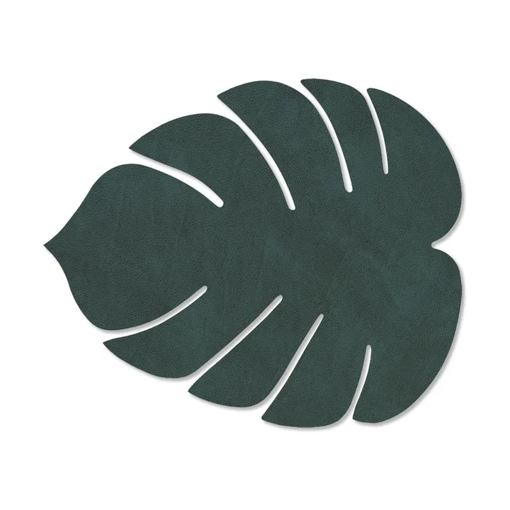 Monstera Leaf Nupo spisebrikke S - mørkegrønn, 26x22 cm - LIND DNA