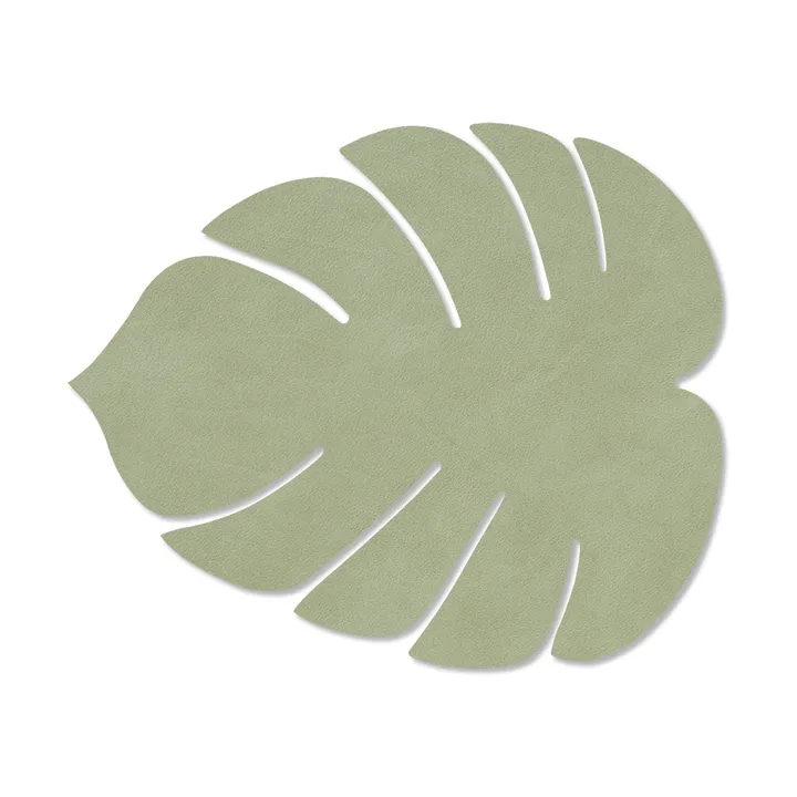 Monstera Leaf Nupo spisebrikke S - Olivgrønn, 26x22 cm - LIND DNA
