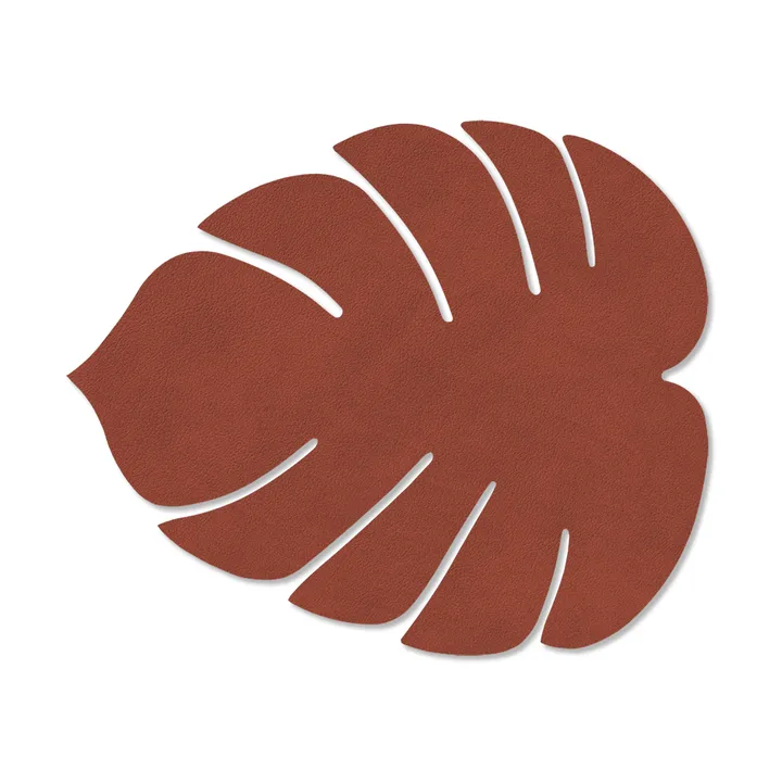Monstera Leaf Nupo spisebrikke S - Sienna, 26x22 cm - LIND DNA