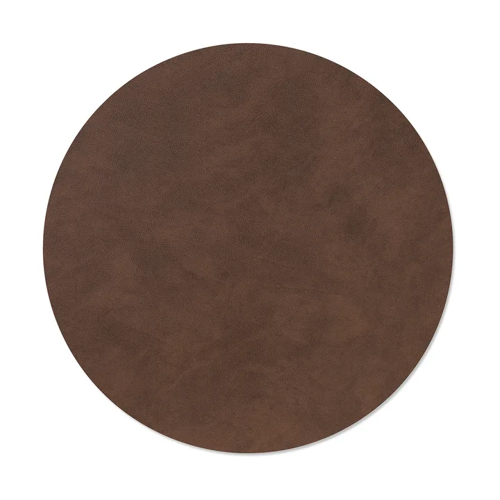 Nupo bordbrikke - Dark brown, circle, L, Ø38 cm - LIND DNA