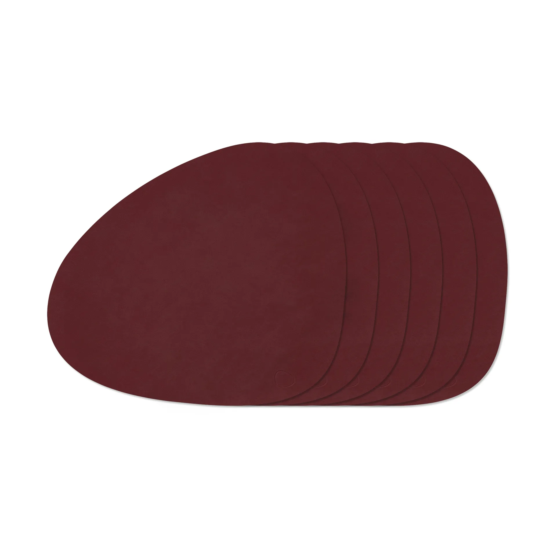 Nupo Curve bordbrikke-sett, Burgunder, 6‑pakning LIND DNA