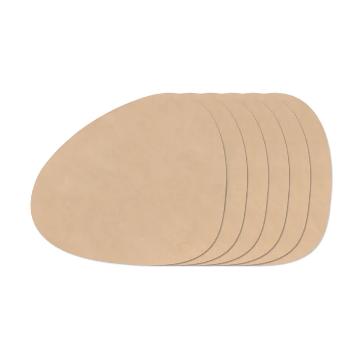 Nupo Curve bordbrikke-sett - Nupo Sand, 6-pak - LIND DNA