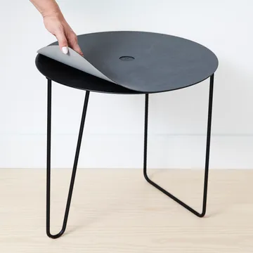 Turntable Nupo sidebord L - Anthracite-light grey - LIND DNA