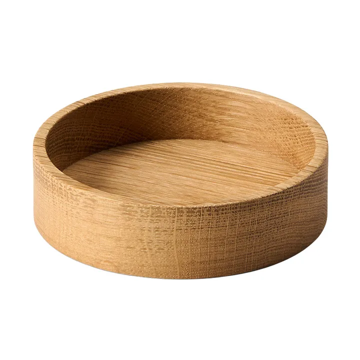 Wood Box oppbevaring til glassunderlag - Nature-oak, circle, S - LIND DNA
