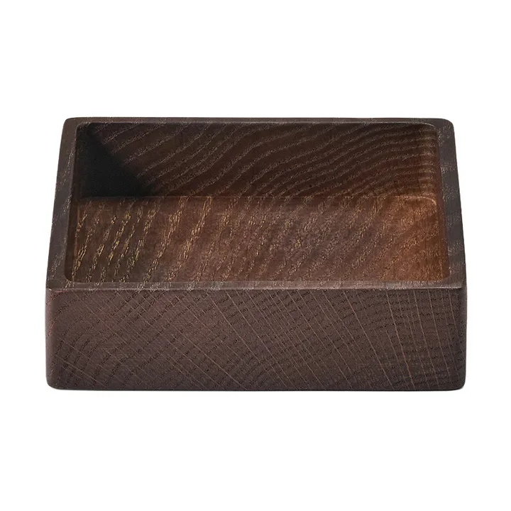 Wood Box oppbevaring til glassunderlag - Smoked-oak, square, S - LIND DNA