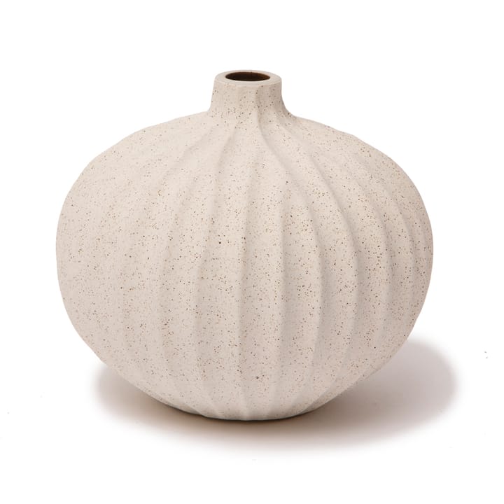 Bari vase - Sand white light deep line, M - Lindform