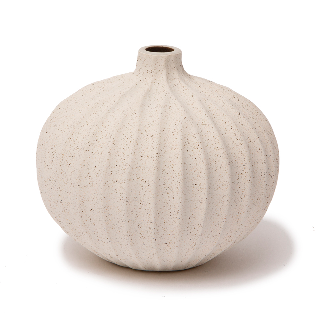Bilde av Lindform Bari vase Sand white light deep line M