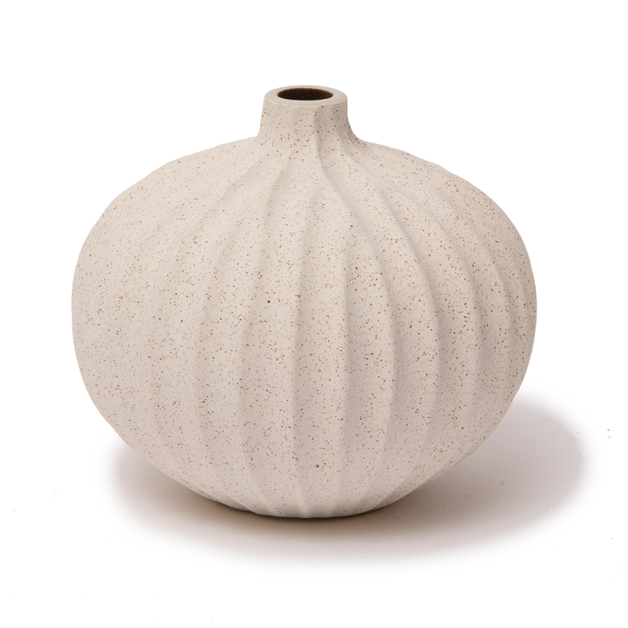 Bilde av Lindform Bari vase Sand white light deep line S