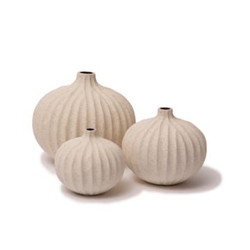 Bari vase - Sand white light line, L - Lindform