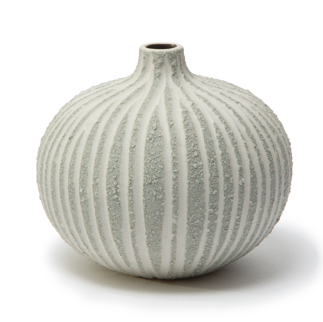 Bilde av Lindform Bari vase Stonestripe light grey rough M