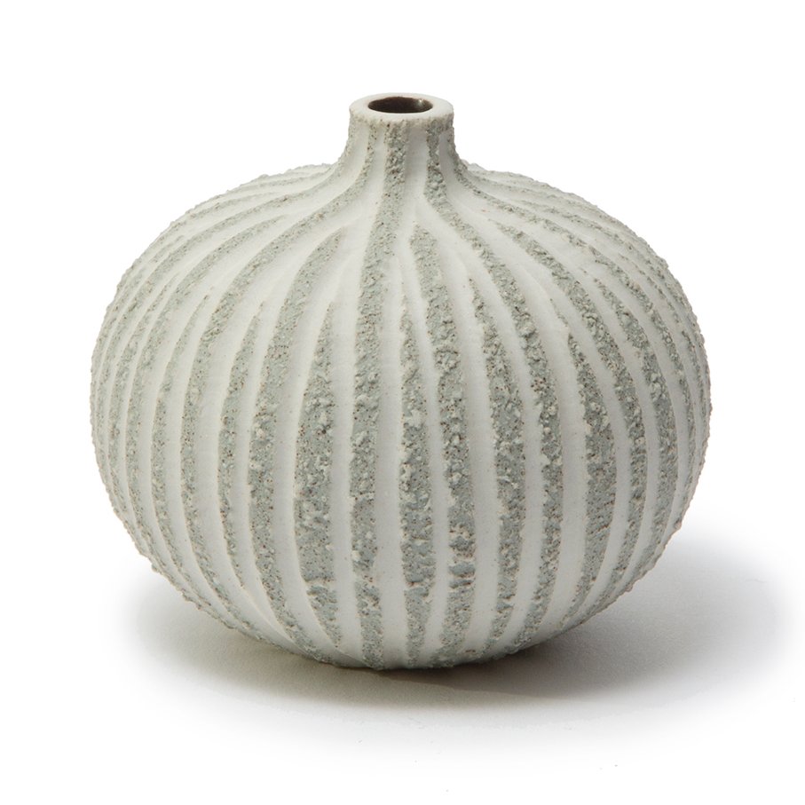 Bilde av Lindform Bari vase Stonestripe light grey rough S