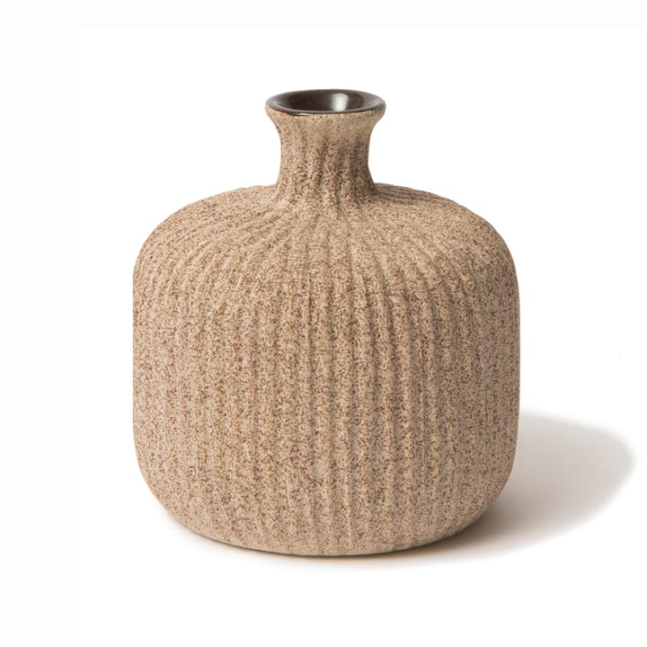 Flaske vase - Sand medium stripe, small - Lindform
