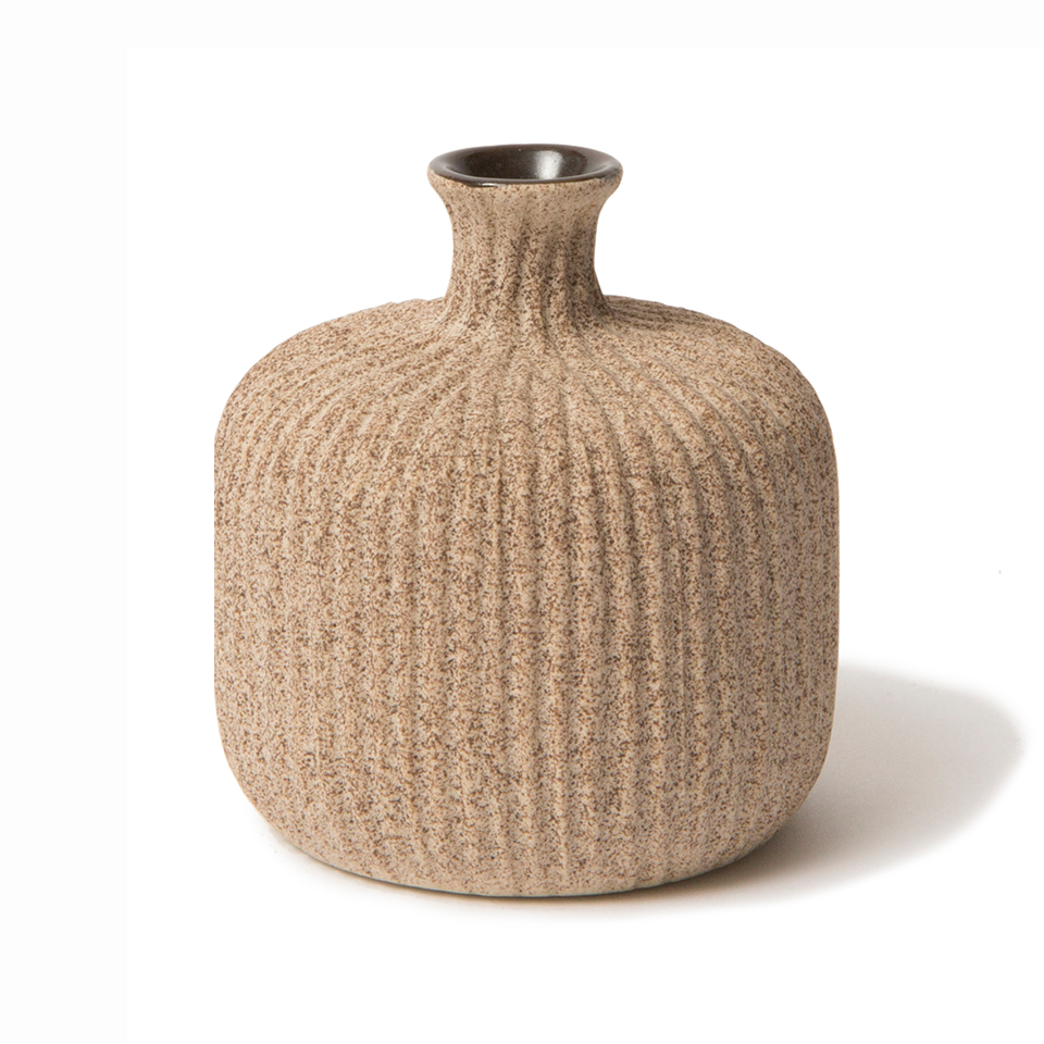 Bilde av Lindform Flaske vase Sand medium stripe small