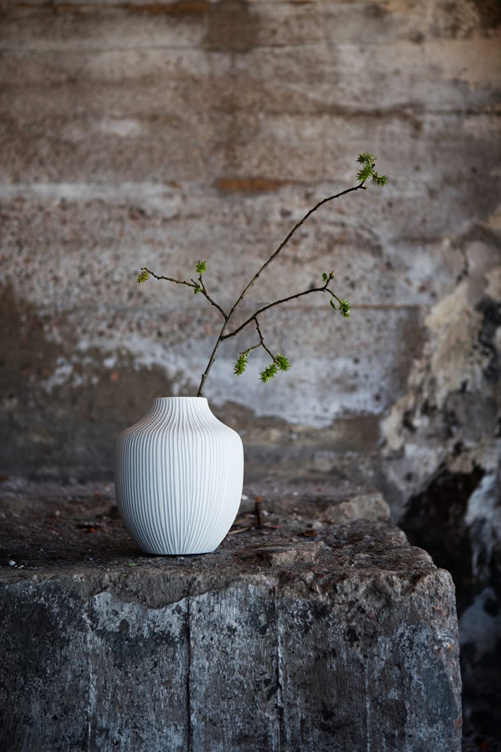 Kyoto vase - Sand white stone stripe - Lindform