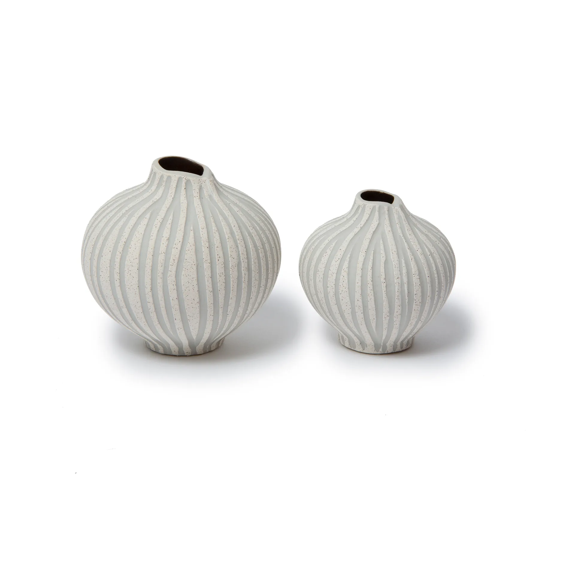 Line vase, Sand white stone stripe, liten Lindform
