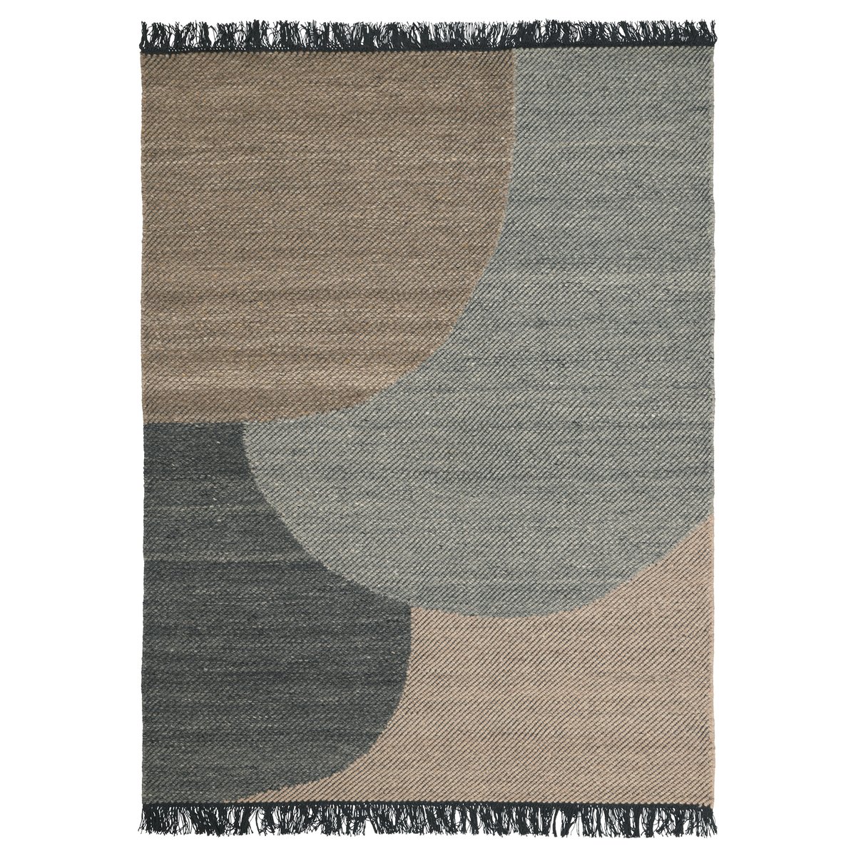 Bilde av Linie Design Eik ullteppe 140x200 cm Charcoal