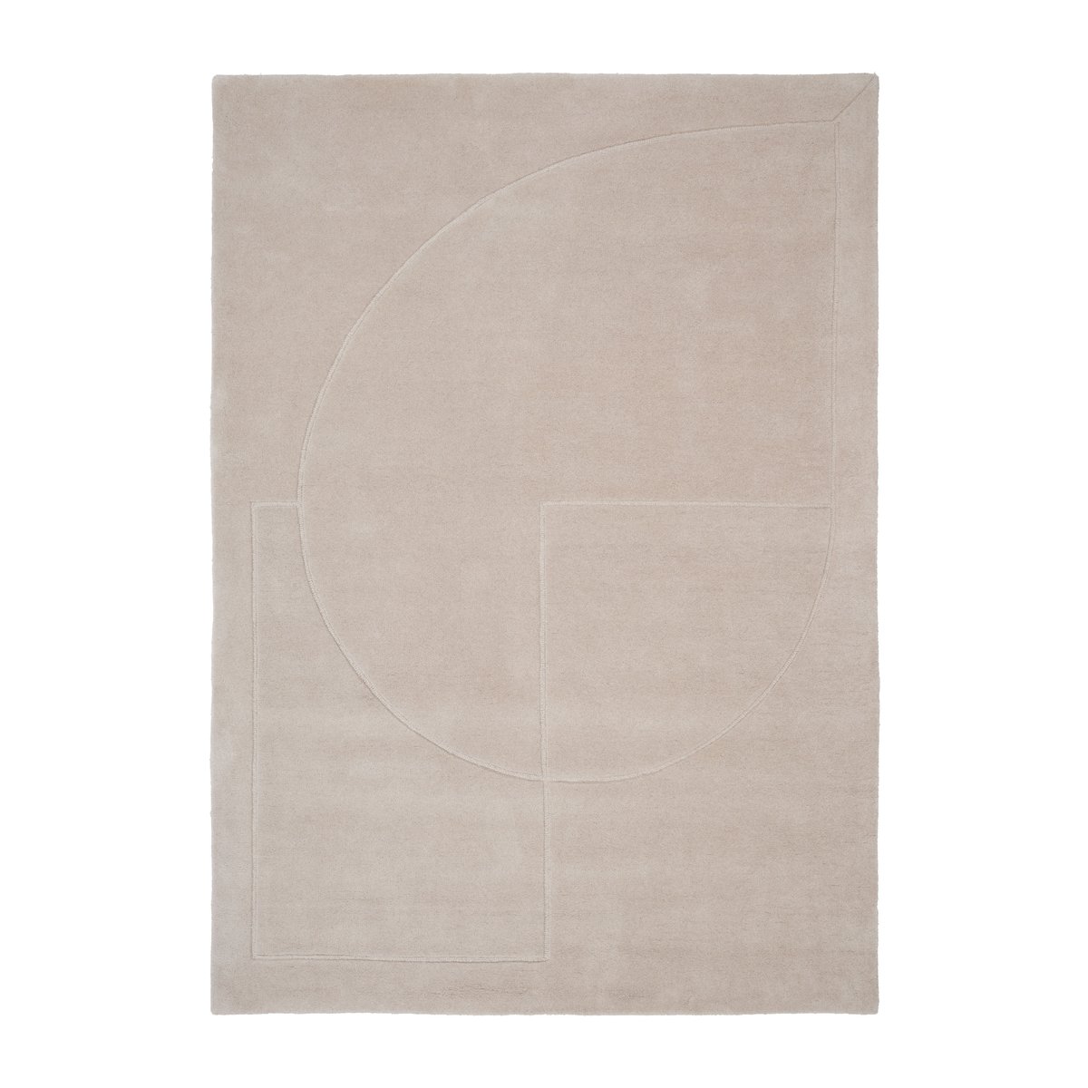 Bilde av Linie Design Lineal Poem ullteppe Beige 140 x 200 cm