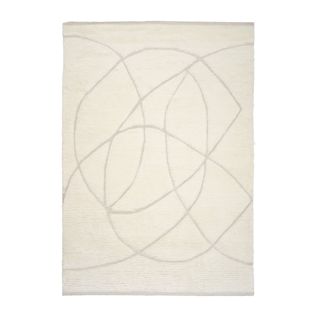 Bilde av Linie Design Lineal Sweep ullteppe White 140 x 200 cm