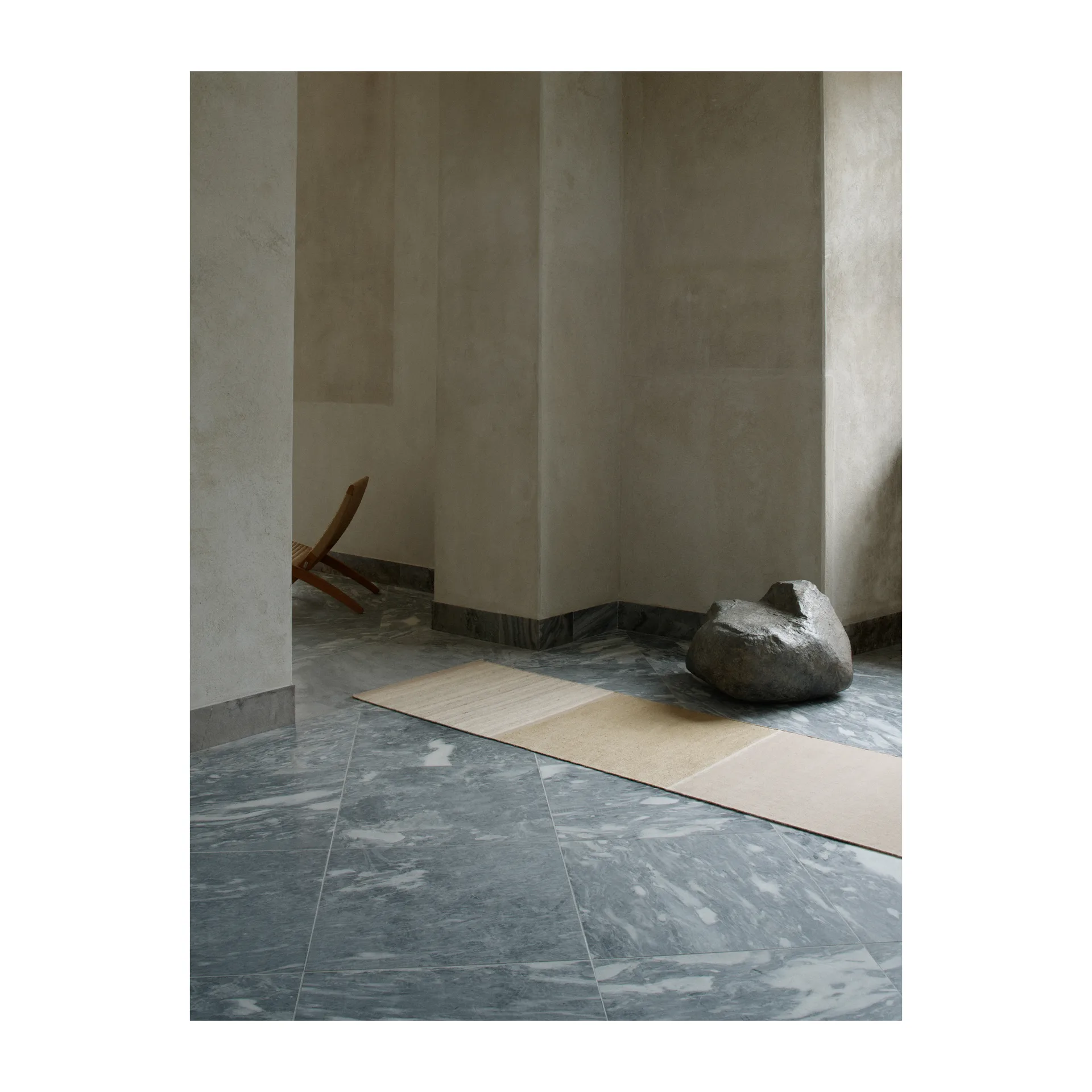 Modest Ease teppe 80 x 250 cm, Beige Linie Design