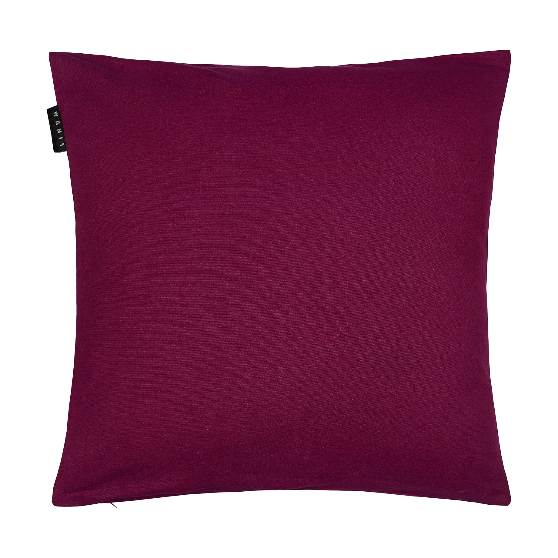 Annabell putetrekk 50x50 cm, Burgunderrød Linum