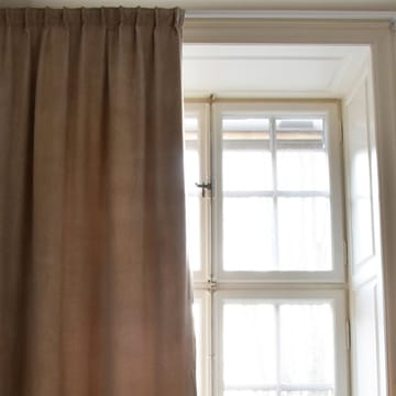 Paolo gardin med rynkebånd - Mullvadsbrun - Linum