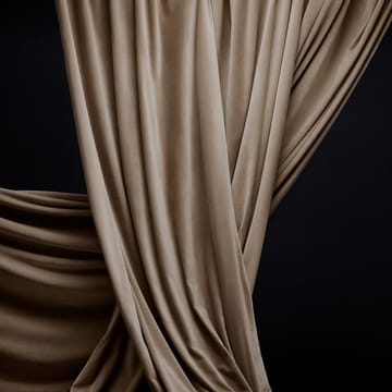 Paolo gardin med rynkebånd - Mullvadsbrun - Linum