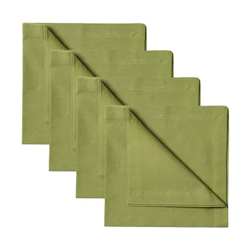 Robert serviett 4 stk - Mosegrønn - Linum