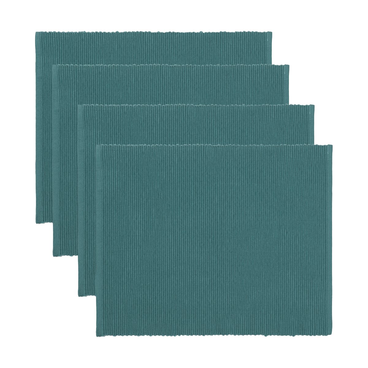 Linum Uni bordbrikke 35x46 cm 4-pk Mørk gråturkis