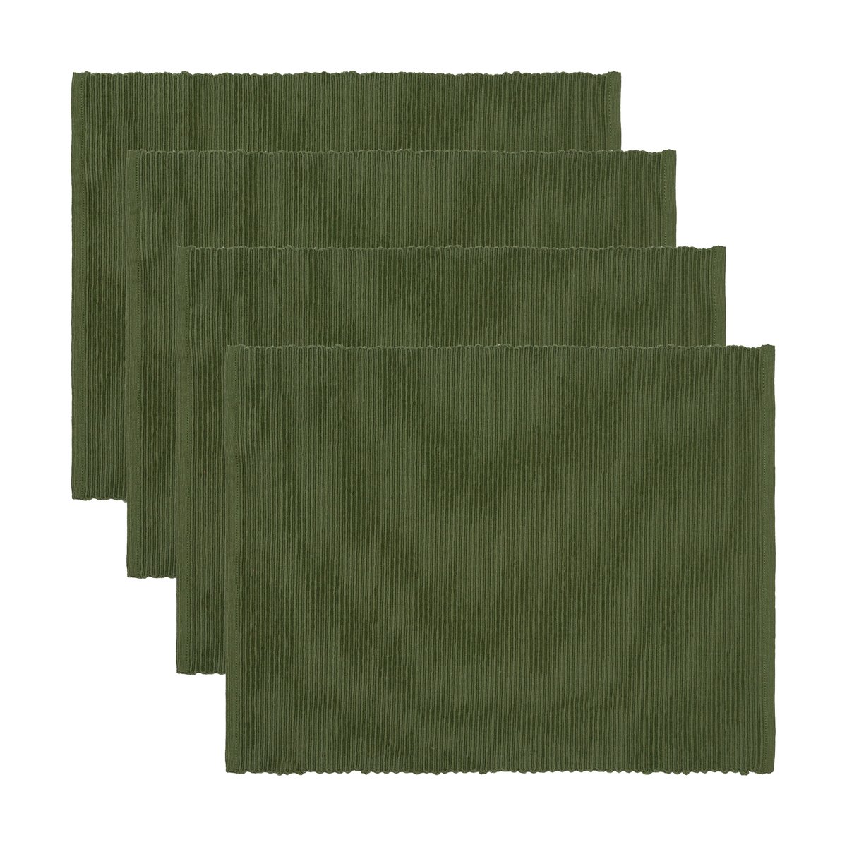 Linum Uni bordbrikke 35x46 cm 4-pk Mørk olivengrønn