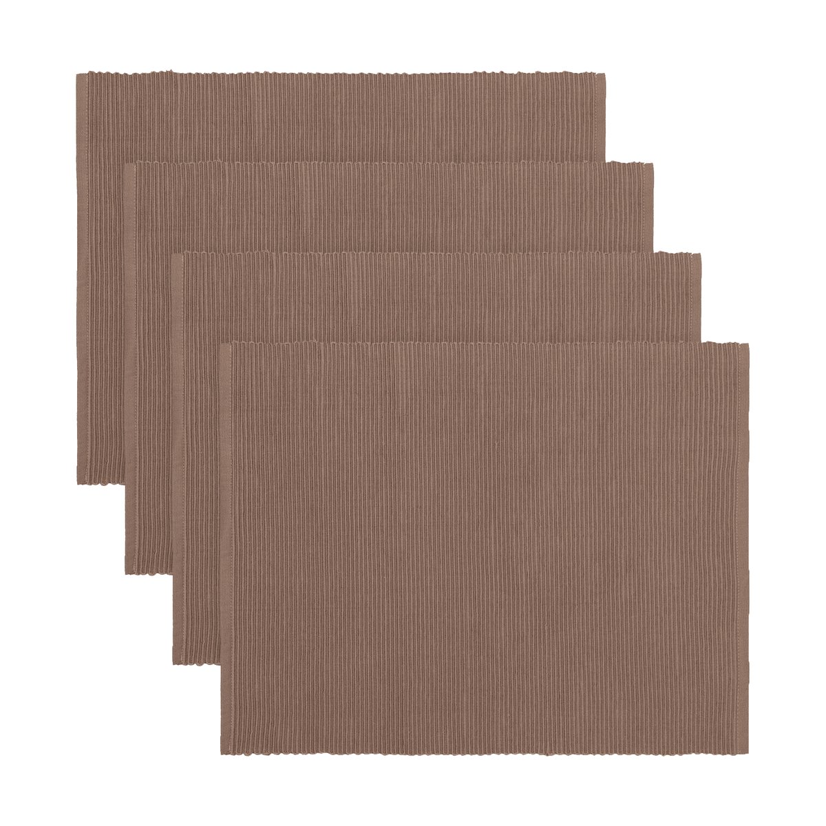 Linum Uni bordbrikke 35x46 cm 4-pk Mørkebrun