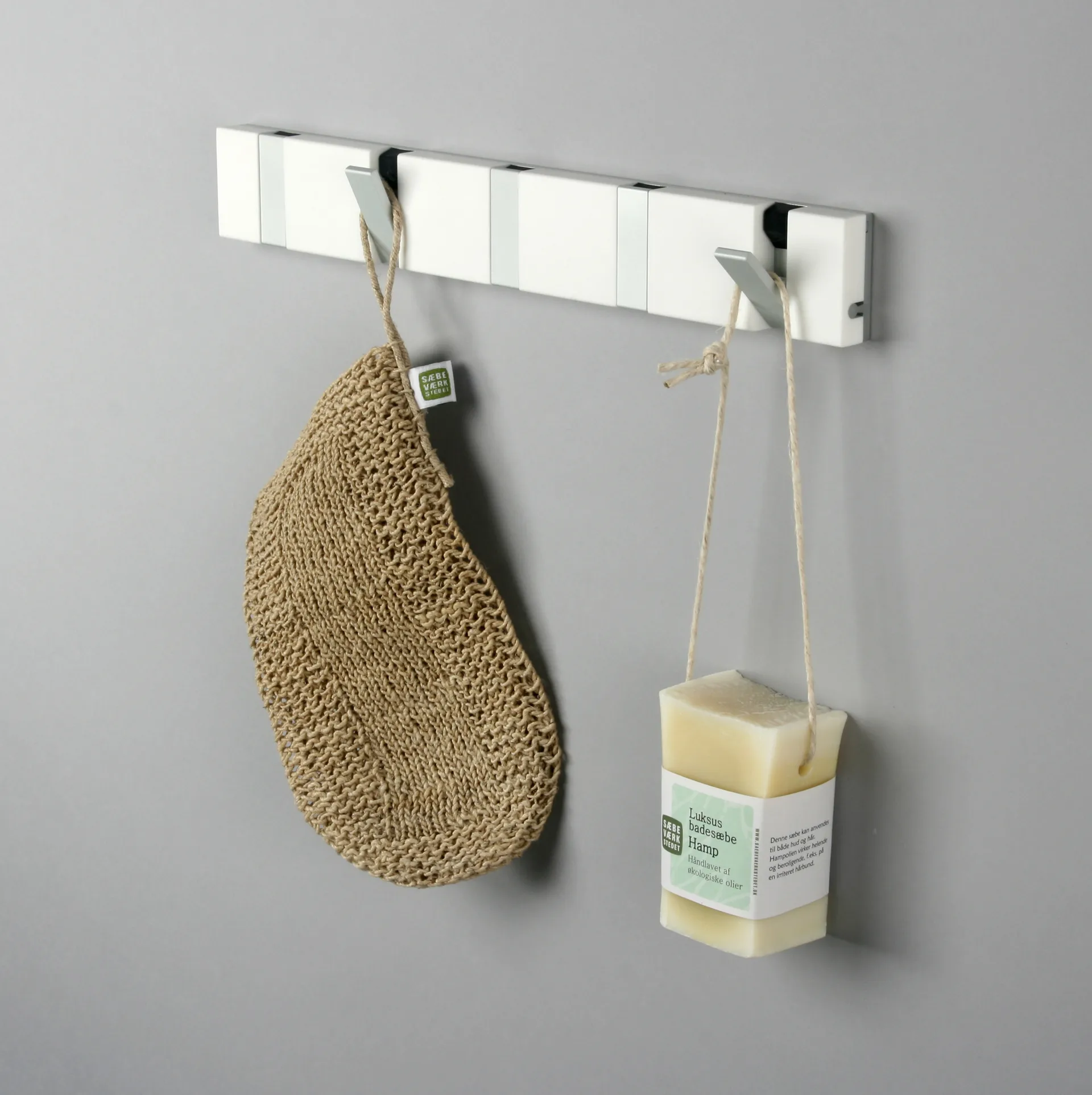 Loca Knax knaggrekke 33 cm kompositt, hvit LoCa