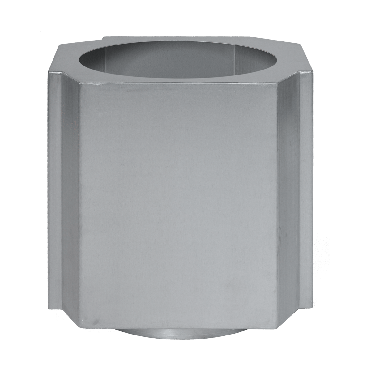 Louise Roe Funki krukke L 52 cm Brushed Aluminium | Skandinavisk Design | Gryter | Sølv
