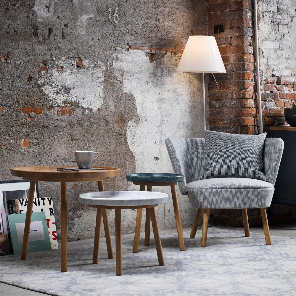 Costanza D13t.c gulvlampe, hvit Luceplan