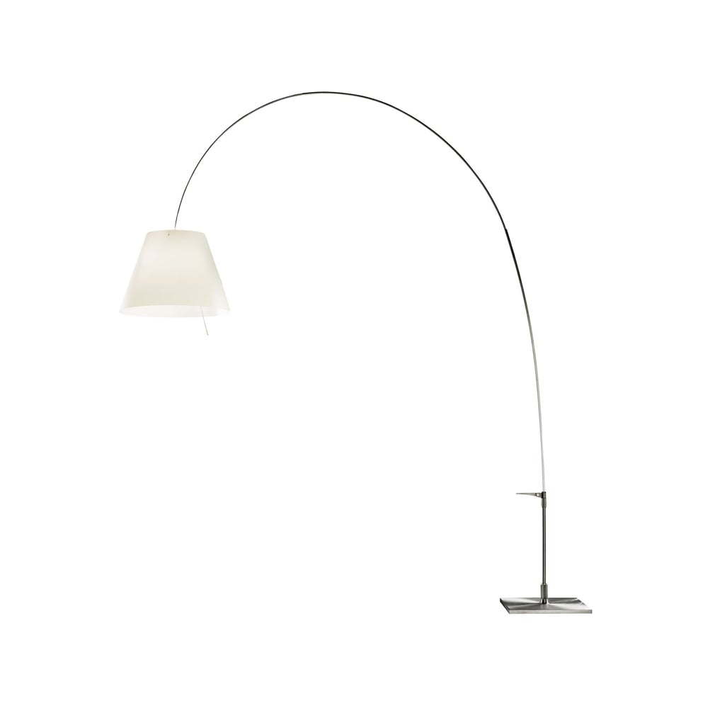 Bilde av Luceplan Lady Costanza D13E d gulvlampe Hvit skjerm aluminiumsstativ