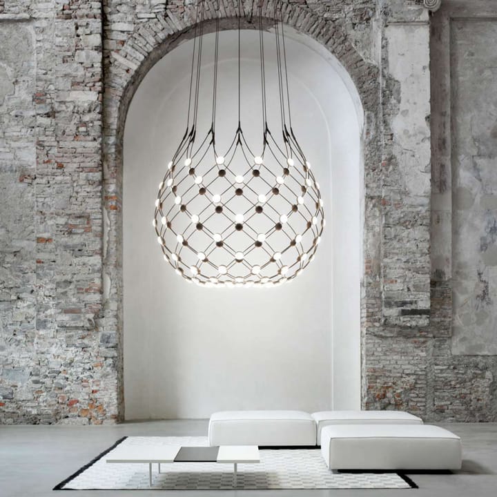 Mesh taklampe, sort, large Luceplan