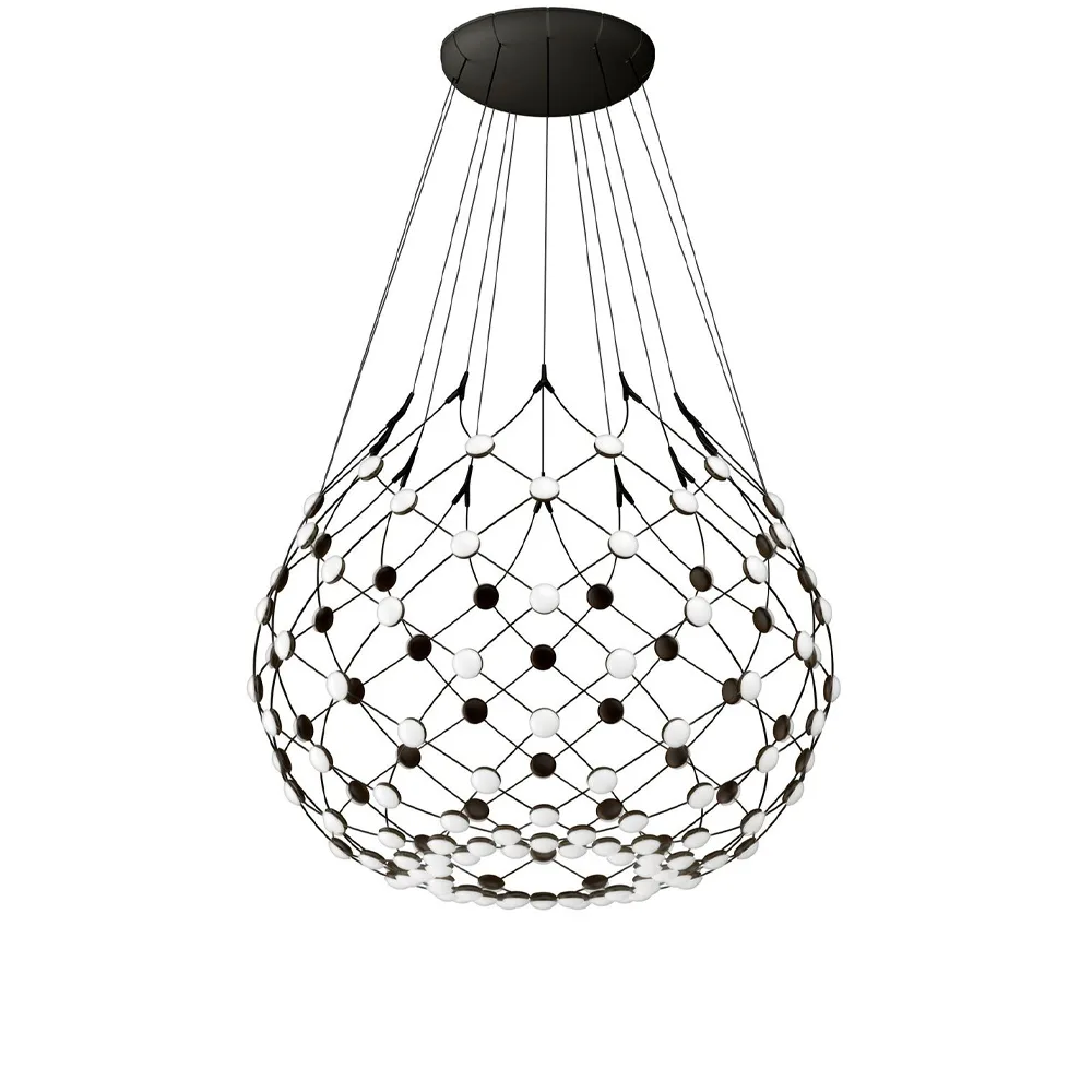 Mesh taklampe, sort, medium Luceplan
