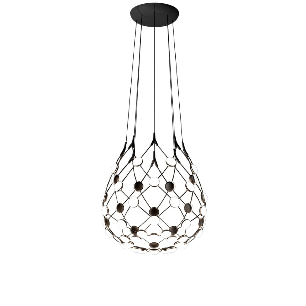 Bilde av Luceplan Mesh taklampe sort small kabel 1 m