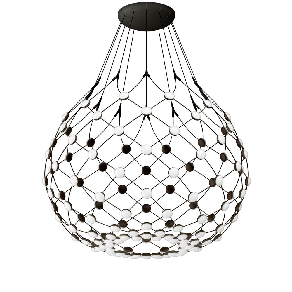 Bilde av Luceplan Mesh Wireless taklampe sort large