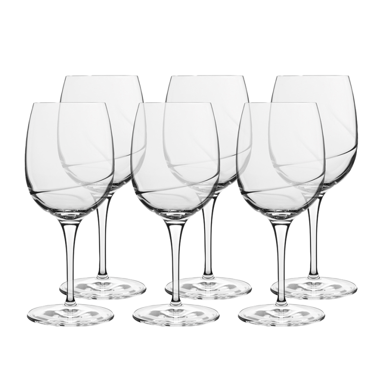 Luigi Bormioli Aero rdvinsglass 6-pakning 36,5 cl | Skandinavisk Design | Vinglass | Gjennomsiktig