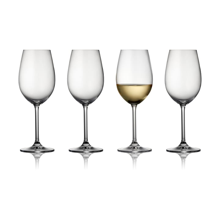 Clarity hvitvinsglass 35 cl 4-pakning - Clear - Lyngby Glas