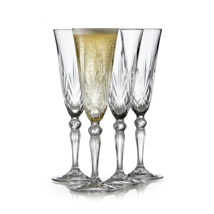 Melodia champagneglass 16 cl 4-pakning - Krystall - Lyngby Glas