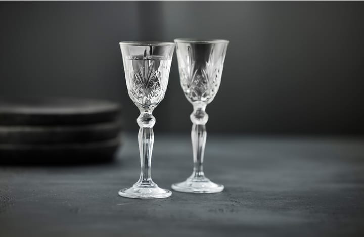 Melodia snapsglass på fot 5 cl 4-pakning, Clear Lyngby Glas