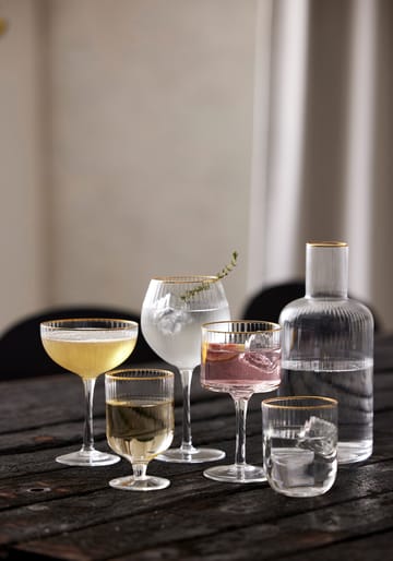 Palermo Gold cocktailglass 31,5 cl 4-pakning - Klar-gull - Lyngby Glas