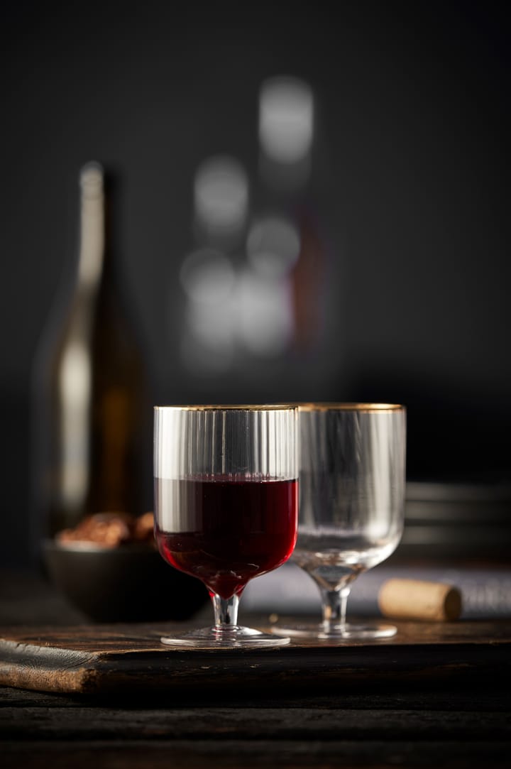 Palermo Gold vinglass 30 cl 4-pakning, Klar-gull Lyngby Glas