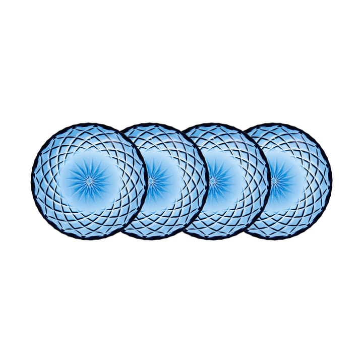 Sorrento asjett Ø 16 cm 4-pakning - Blå - Lyngby Glas