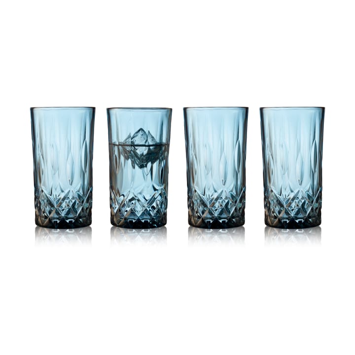 Sorrento highball glass 38 cl 4-pakning - Blue - Lyngby Glas
